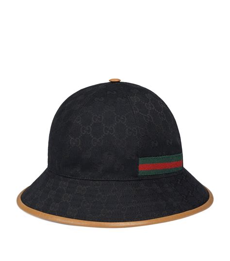 black gucci canvas hat|gucci bucket hats for men.